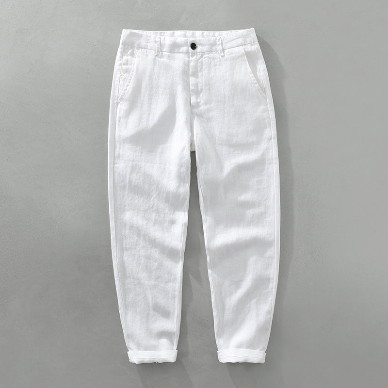 Warren - Men's Wide-Leg Linen Drawstring Pants