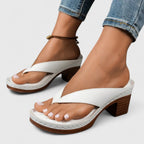 Waverly - Women's Thong Sandals with Stacked Block Heel