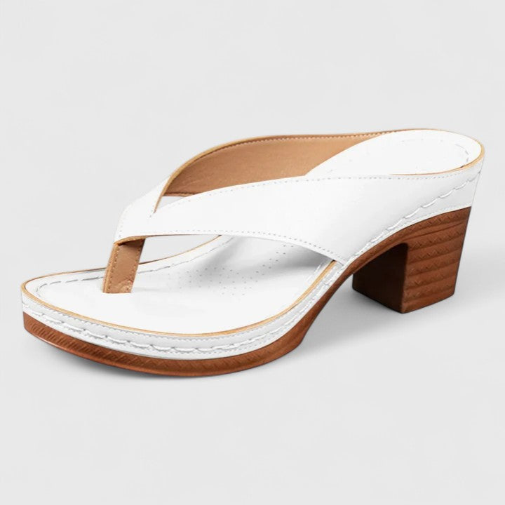 Waverly - Women's Thong Sandals with Stacked Block Heel