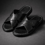Wells - Men's Cross-Strap Slip-On Sandals