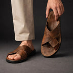 Wells - Men's Cross-Strap Slip-On Sandals