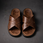 Wells - Men's Cross-Strap Slip-On Sandals