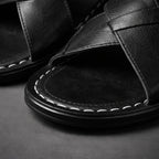 Wells - Men's Cross-Strap Slip-On Sandals