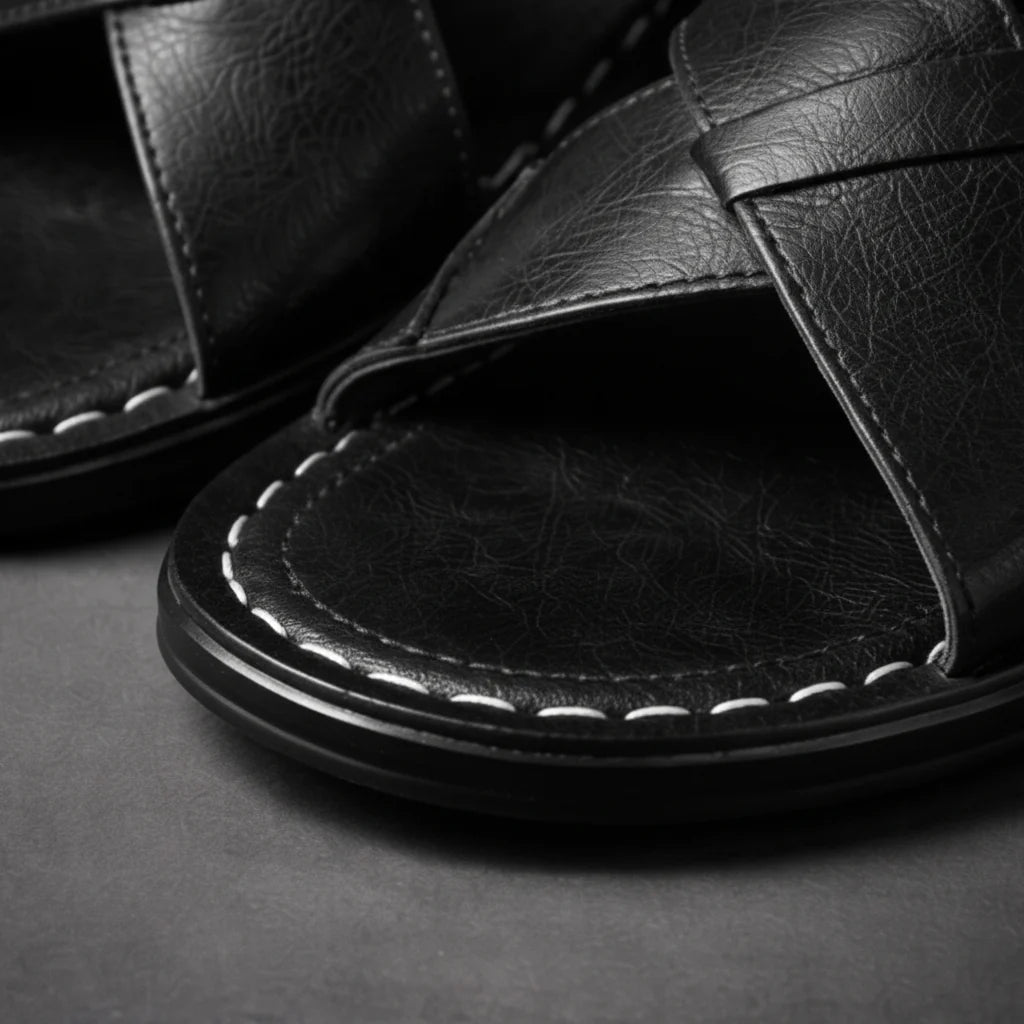 Wells - Men's Cross-Strap Slip-On Sandals