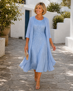 Yvette - Women's Elegant Dress with Flowing Duster Jacket