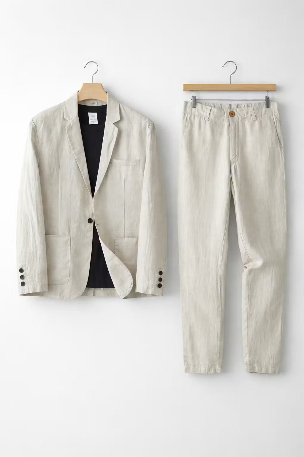 Zayn - Men's Linen Notch-Lapel Blazer and Trouser Set